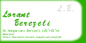 lorant berczeli business card